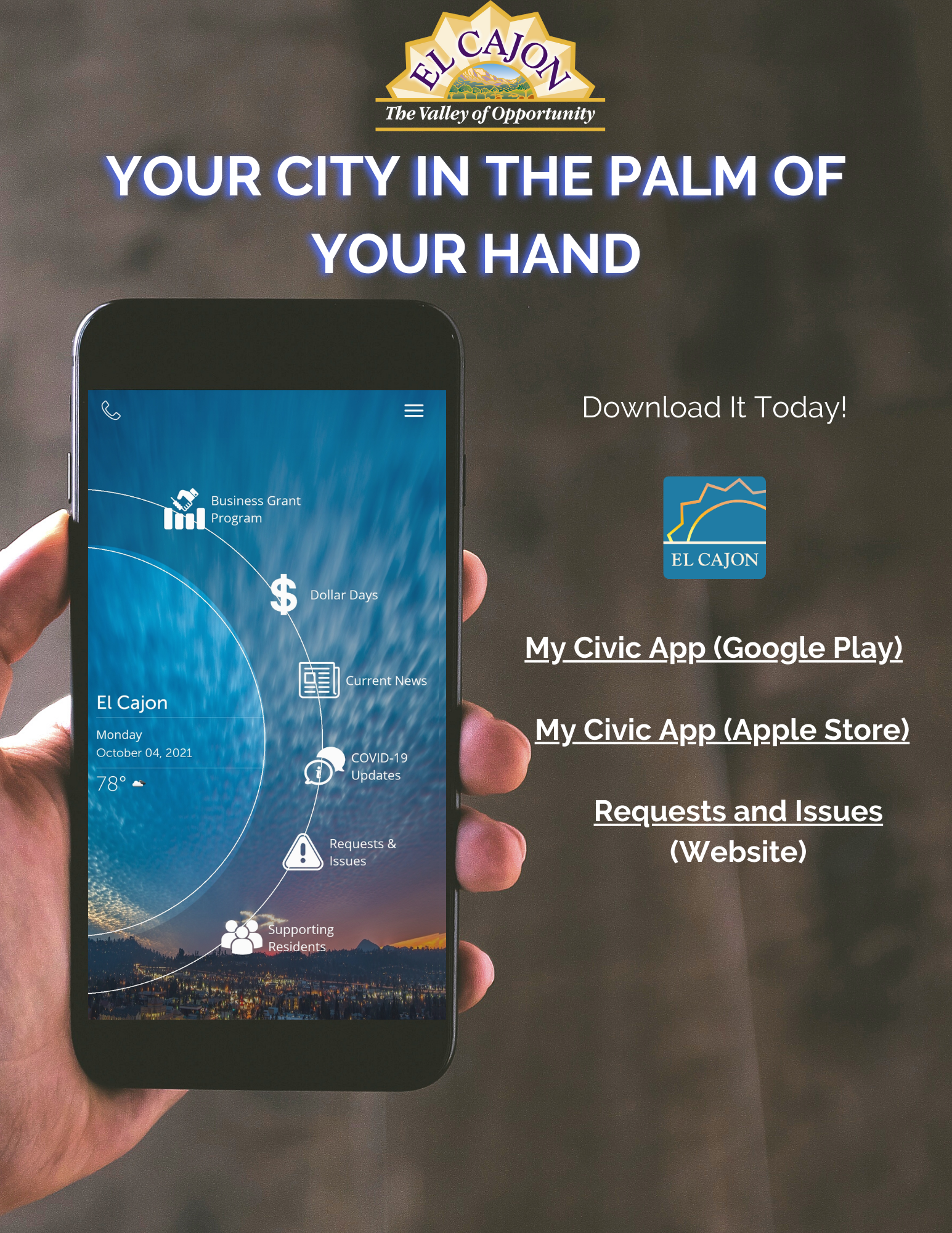 Have you downloaded the El Cajon App