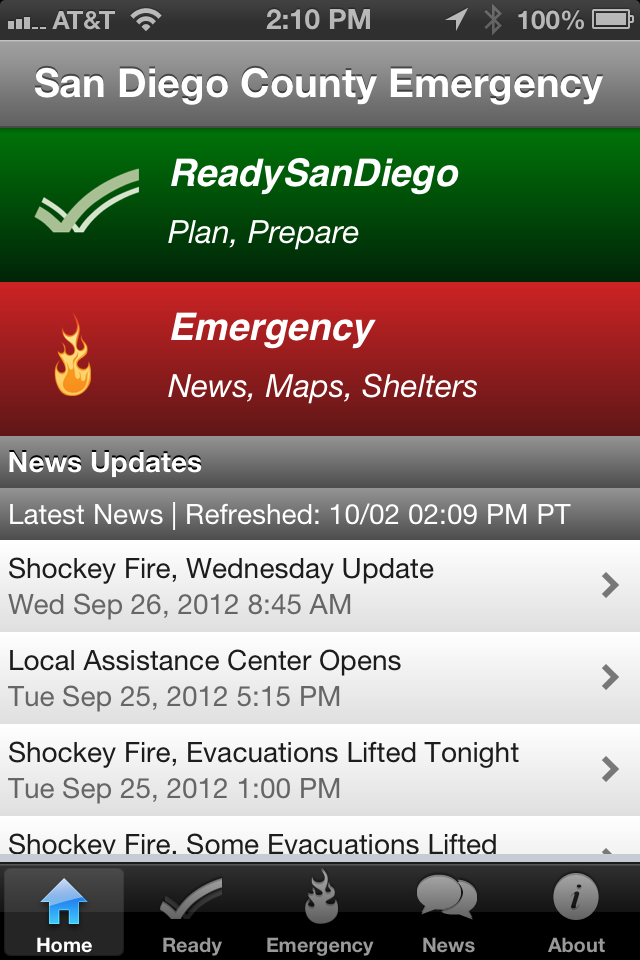 SD Emergency App Home