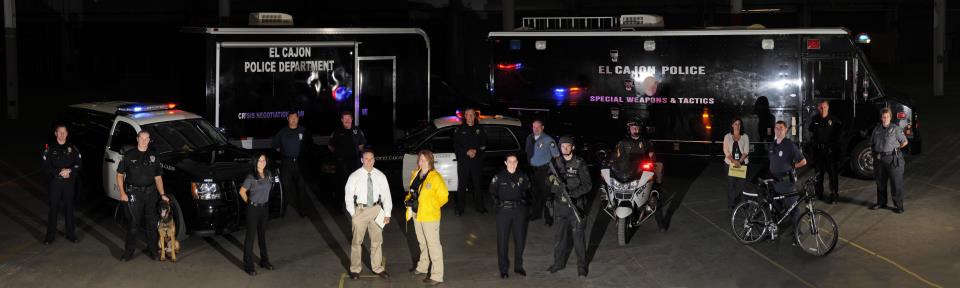 Police Team with Vehicles and K9